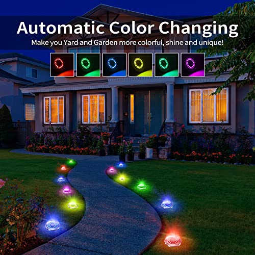 Brizled Solar Ground Lights - 12 Pack, 16 LED, Color Changing