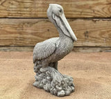 Realistic Concrete Pelican Statue Cement Lake Bird Ornament Handmade Garden Decoration