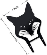 Yard Art Decor, Metal Animal Statue Stakes Hollow Out Animals Shape Silhouette Decoration for Yard Lawn Garden (Fox)