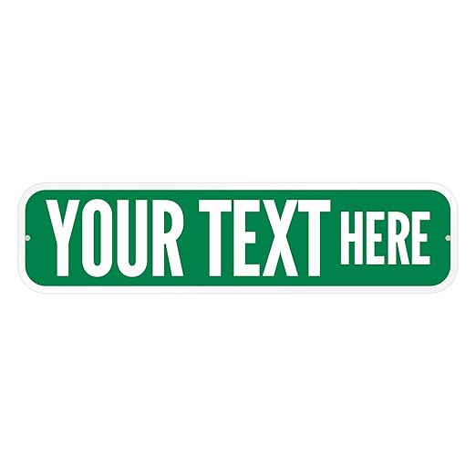 SmartSign Customize Your Own Green Street Sign | 6" x 24" 3M EG Reflective 1-Sided Aluminum, Made in USA
