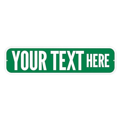 SmartSign Customize Your Own Green Street Sign | 6" x 24" 3M EG Reflective 1-Sided Aluminum, Made in USA