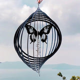 Personalized Butterfly Metal Wind Spinner, Custom Hanging Decoration for Outdoor Display, Kinetic Garden Ornament, Symbolic Gift (Butterfly Garden Wind Spinner)