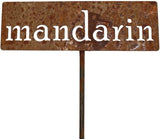 Classic Metal Garden Markers 19 Inches Tall (mandarin, Naturally Rusted)