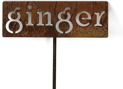 Classic Metal Garden Markers 19 Inches Tall (ginger, Naturally Rusted)