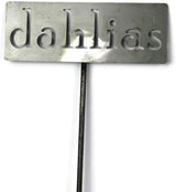 Classic Metal Garden Markers 19 Inches Tall (dahlias, Raw, Unfinished Steel (will rust with time))