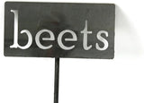 Classic Metal Garden Markers 19 Inches Tall (beets, Raw, Unfinished Steel (will rust with time))