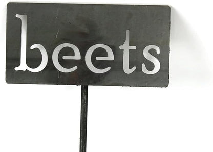 Classic Metal Garden Markers 19 Inches Tall (beets, Raw, Unfinished Steel (will rust with time))