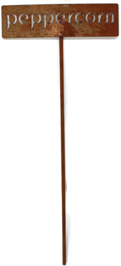 Classic Metal Garden Markers 19 Inches Tall (peppercorn, Naturally Rusted)