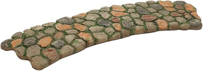 Treasure Gurus Curved Mini Cobblestone Walkway Fairy Garden Stone Path Dollhouse Decor Accessory