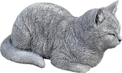 Cat Memorial Statue Sitting cat Figure Concrete Cat Garden Figurine Realistic cat Garden Decor Pet Memorial Stone