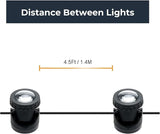 Warm White Pond Lights, 2500K Underwater Pond Light IP68 Waterproof Submersible Fountain Lights for Pond Fountain Waterfall - 2 Lights