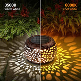 Solar Garden Lanterns - 4 Pack, Waterproof, Metal, 2 Colors