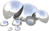 6pcs Hollow Hemisphere Ball Gazing Ball Half for Outdoor Decoration Shopping Mall Decor Wall Decorated (Silver)