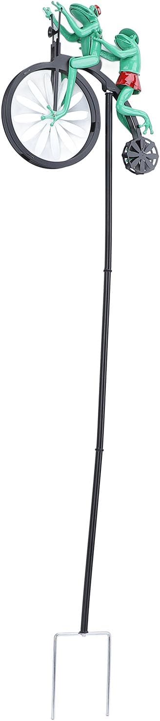 Windmill Yard Decor, Outdoor Wind Spinner Iron Alloy with Large Wheels for Garden Decoration Spinning Art