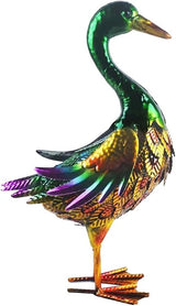 Duck Statue Metal Mallard Duck Sculpture Garden Decoration Metal Yard Art for Patio Lawn Backyard Outdoor Decoration