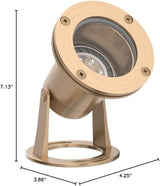 Underwater Light 113 Solid Brass Submersible LED Lights with 7WMR16 LED Bulb for Watertight Bright Long Lasting Pond Lights and Pool Water Fountain Lights