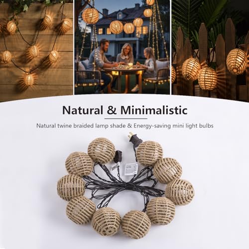 Outdoor String Lantern - Boho 5Ft, 10 Bulbs