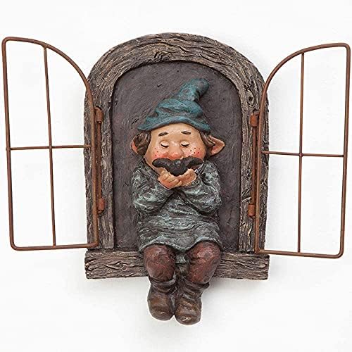 vomiceak Whimsical Fairy Garden Gnome Statue, Tree Faces Decor Outdoor -5.9 Inch, Funny Garden Tree Decoration,Ideal Patio Yard Lawn Porch Decoration