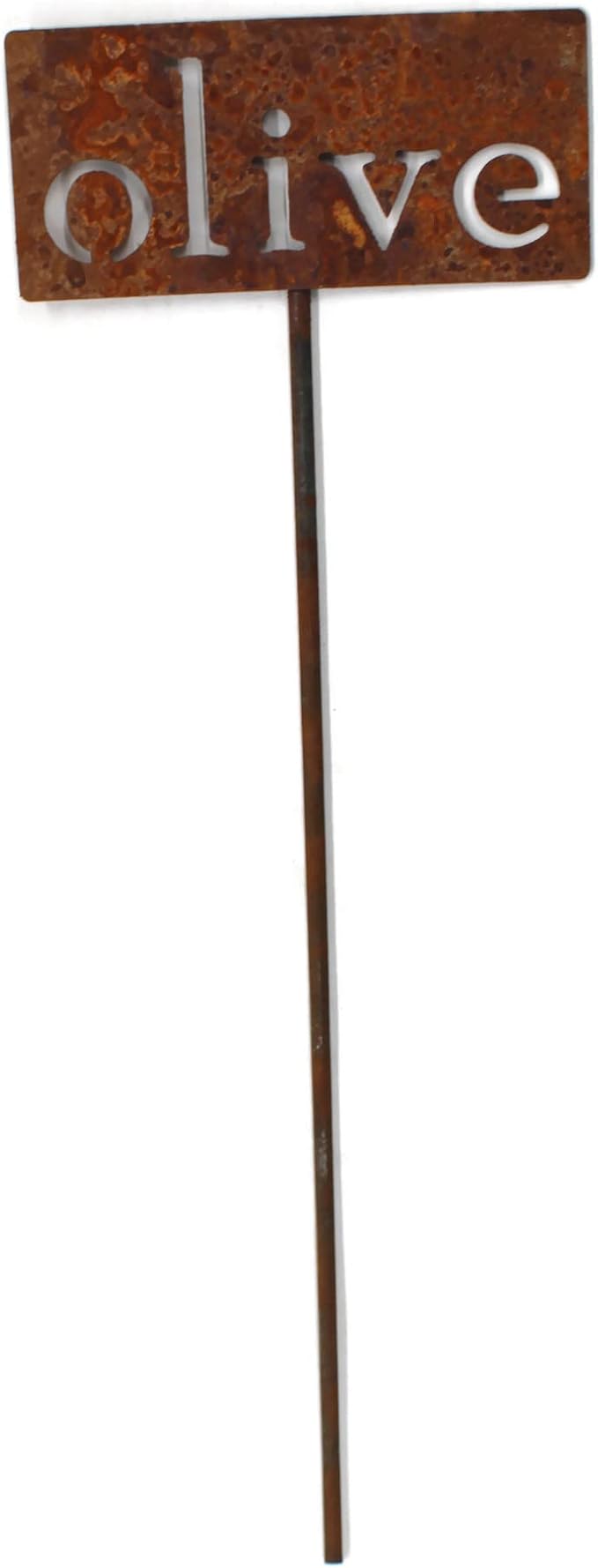 Classic Metal Garden Markers 19 Inches Tall (olive, Naturally Rusted)