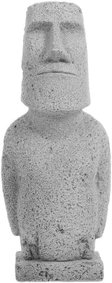 IMIKEYA Easter Island Head Statue Sandstone Akivi Moai Monolith Decorative Garden Sculpture Mini Moai Figurine for Home Garden Patio Lawn