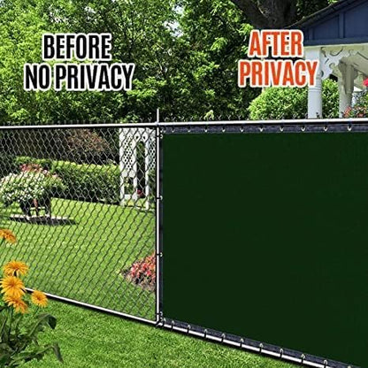 180GSM 5ft x 25ft Fence Privacy Screen Heavy Duty Fence Cover Garden Wall Backyard Dark Green