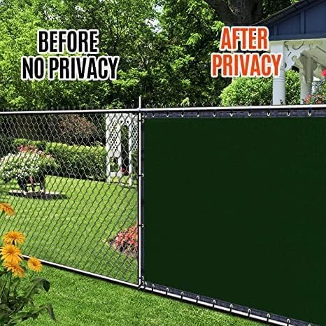 180GSM 4ft x 50ft Fence Privacy Screen Heavy Duty Fence Cover Garden Wall Backyard Dark Green