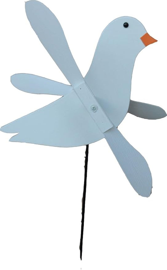 Whirligig Whirly Bird Garden Spinner Lawn Decoration - Wind Spinner - 19" L x 5" W - Signboard with Vinyl Wings