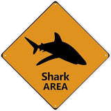 Fierce Fish Crossing Xing Sign Beware of Fierce Fish Metal Sign Ocean Animal Funny Warning Sign Crossing Zone Sign for Farm Yard Front Door Indoor Outdoor Street Sign 12x12in
