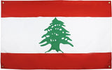 AZ FLAG Lebanese Flag 150 x 90 cm with 4 Eyelets for Balcony or Wall