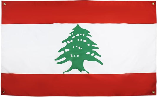 AZ FLAG Lebanese Flag 150 x 90 cm with 4 Eyelets for Balcony or Wall