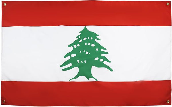 AZ FLAG Lebanese Flag 150 x 90 cm with 4 Eyelets for Balcony or Wall