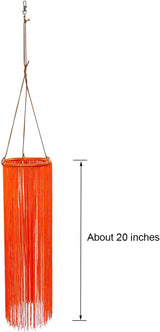 Tassel Windsock, Ribbon Wind Streamer for Outdoor and Indoor Decorations, 37.5-Inch (Orange)