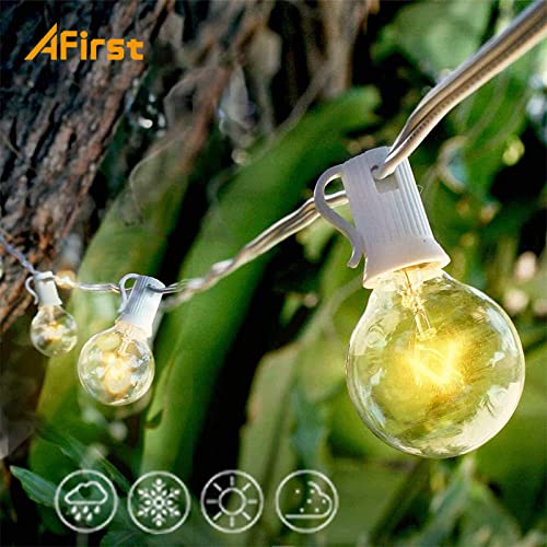 Outdoor String Lights - 25FT White Waterproof