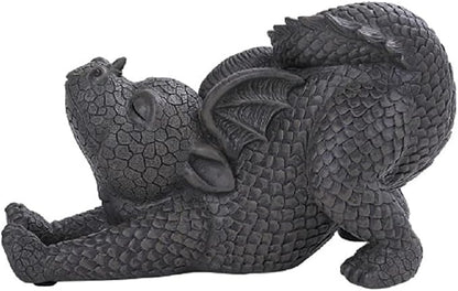 Pacific Giftware PT Garden Dragon Stretch Out Dragon Garden Display Decorative Accent Sculpture Stone Finish 10 Inch Tall