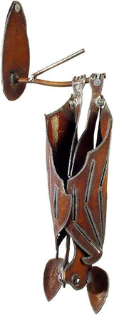 Modern Artisans Hanging Garden Bat, American Handmade: Closed Wings, Facing Left