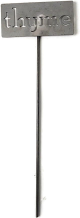 Classic Metal Garden Markers 19 Inches Tall (thyme, Raw, Unfinished Steel (will rust with time))