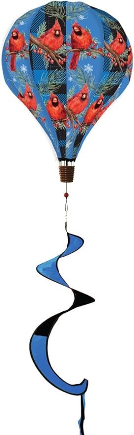 Cardinals Deluxe Hot Air Winter Balloon Windsock Wind Twister Wind Twister 54" x 12" Briarwood Lane