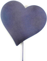 Peace and Heart Staked Signs or Wall Art Rustic or Powder Coated Finishes (Heart Small Stake 21", Dark Gray Metallic)