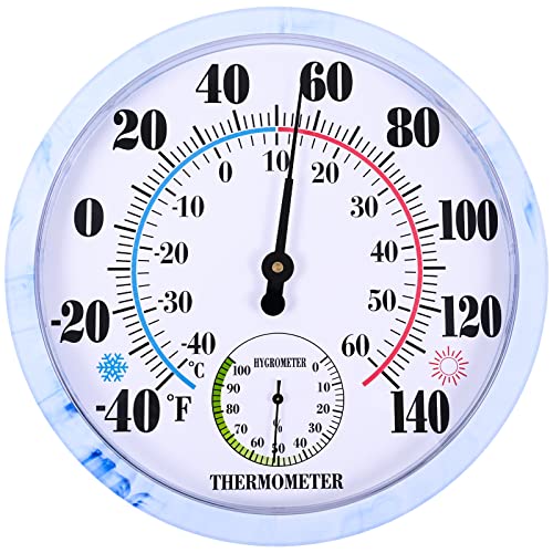 10 Inch Analog Wall Thermometer Hygrometer