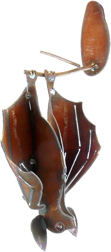 Modern Artisans Hanging Garden Bat, American Handmade : Open Wings, Facing Right