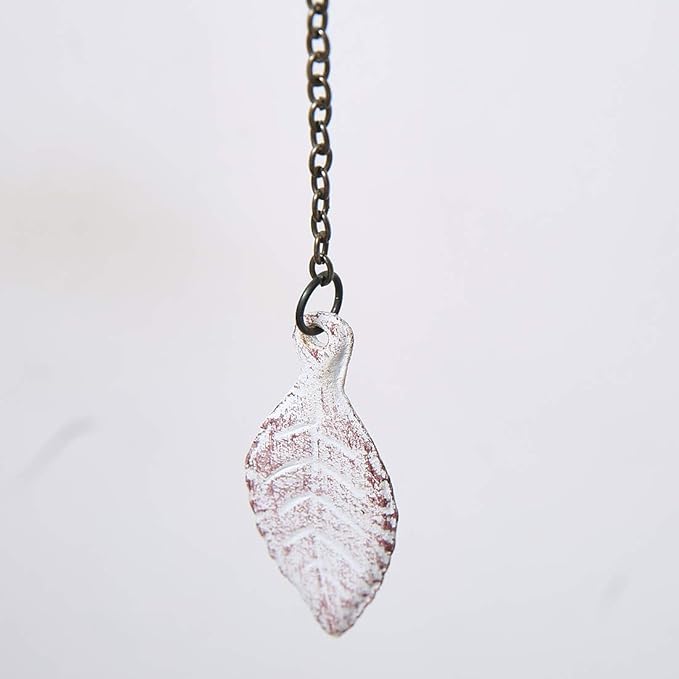 Japanese Traditional Lucky Small Wind Chimes for Outside, Iwachu Cast Iron Bless Temple Wind Bell Memorial and Sympathy Leaf Wind Chimes Outdoor or Indoor for Good Luck Garden, Patio, Balcony