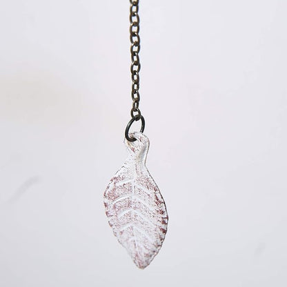 Japanese Traditional Lucky Small Wind Chimes for Outside, Iwachu Cast Iron Bless Temple Wind Bell Memorial and Sympathy Leaf Wind Chimes Outdoor or Indoor for Good Luck Garden, Patio, Balcony