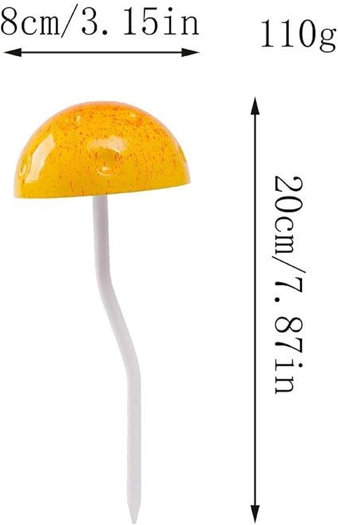 Fairy Garden Stake Decorative Figurine Yard Art for Pathway Terrace Lawn Porch Outdoor Decor- Yellow