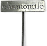 Classic Metal Garden Markers 19 Inches Tall (chamomile, Raw, Unfinished Steel (will rust with time))