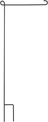 Evergreen Flag Black Iron Cemetery Garden Flag Stand - 15”W x 28”H
