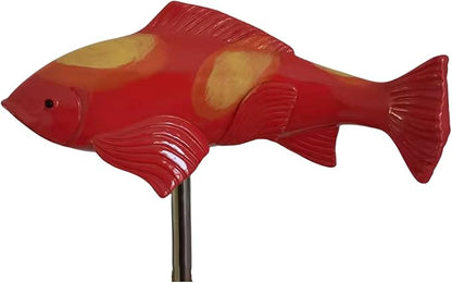 Fish Garden Statue Koi Fish Sculpture for Outdoor,Resin Fish Garden Ornaments,Fish Sculpture Garden for Patio,Yard,Lawn,Pond,Home Decoration (Red)