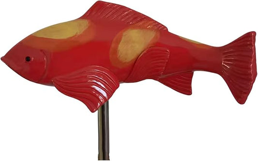Fish Garden Statue Koi Fish Sculpture for Outdoor,Resin Fish Garden Ornaments,Fish Sculpture Garden for Patio,Yard,Lawn,Pond,Home Decoration (Red)