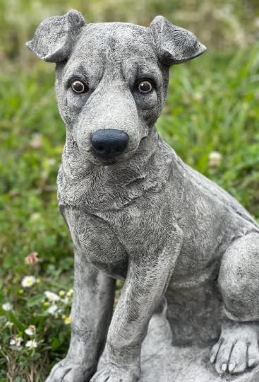 Jack Russell Terrier Statue Life Size Dog Sculpture Jack Russell Figurine Dog Garden Statue