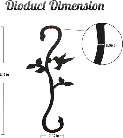 Hummingbird Bird Feeder Hanger Hooks for Outdoors Hanging, Shepherds Hanging Plant Hooks, S Garden Fence Hooks for House, Wind Chimes, Flower Basket(2PCS)