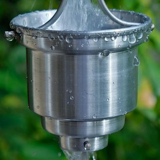 Nutshell Stores Naoki Cups Rain Chain - Aluminum - 10 Feet